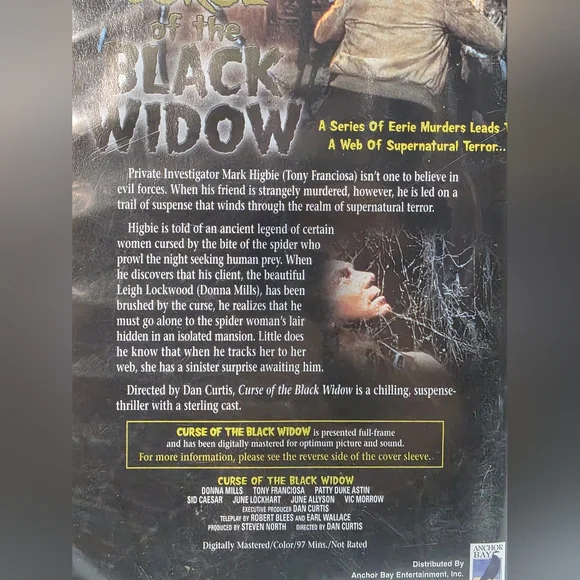 Curse Of The Black Widow VHS Collector's Edition 1999 Horror - Picture 4 of 6